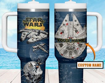 Vaso personalizado de Star Wars de 1,2 litros, vaso de acero inoxidable de La Venganza de los Sith, vaso de Disney Star Wars para él, taza "May the Fourth With You"