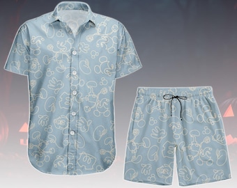 Disney Mickey Button Shirt, Mickey Mouse Shirt And Shorts, Cute Disney Cartoon Shirt Women, Disney Vacation Shirt, Magic Kingdom Shirt