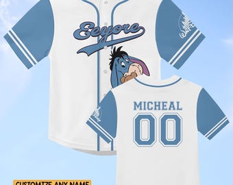 Camiseta de béisbol personalizada de Disney Ígor, camiseta personalizada de Winnie Pooh, camiseta familiar a juego de Disneyland, camiseta de Pooh y sus amigos