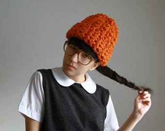 The Juno Hat in Orange Marmalade.