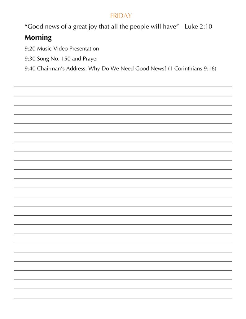 2024 Convention Notebook, Convention of Jehovah's Witnesses, Printable ...