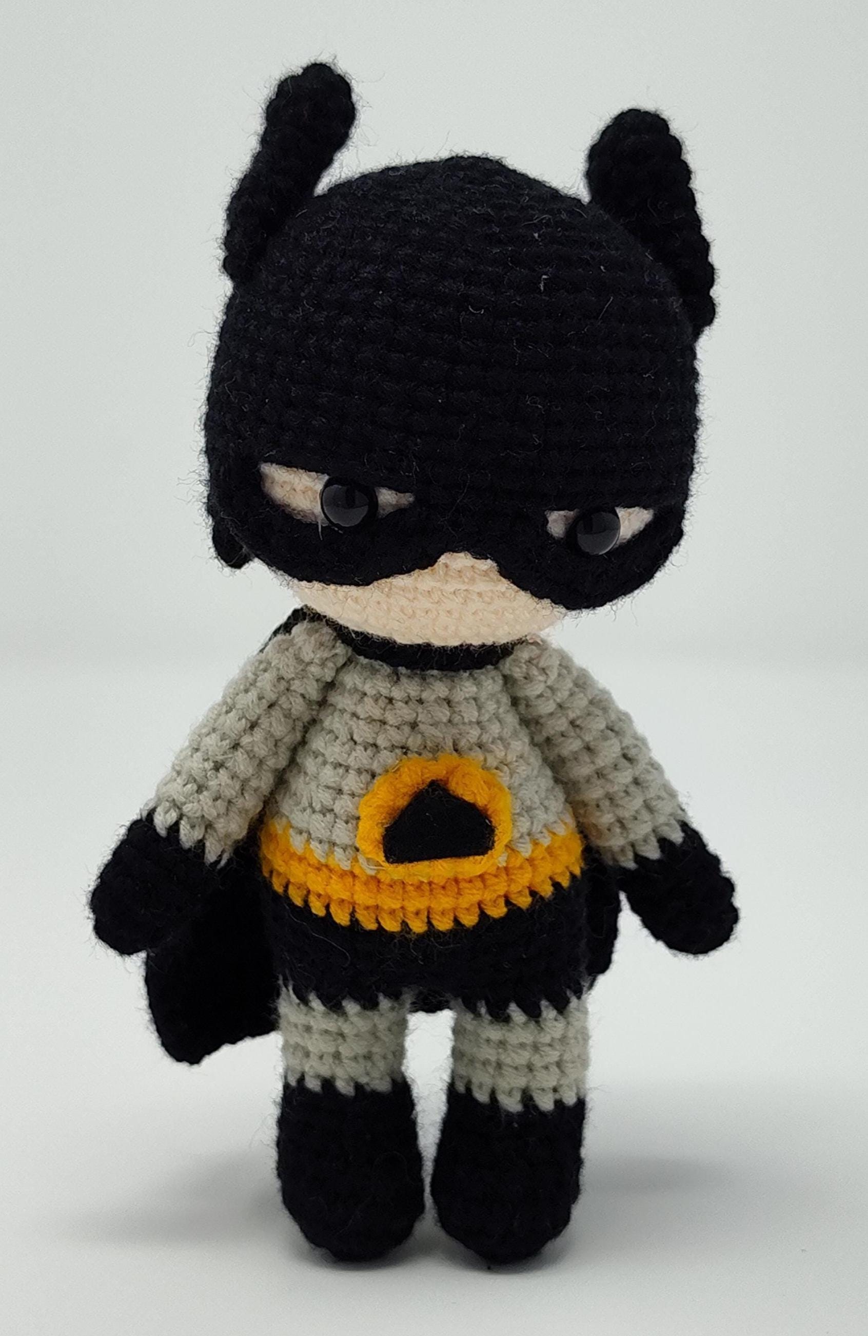 Handmade Crochet Knitted 4.5" Superhero Figure (Cape Mask)
