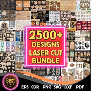 Pack Mega Découpe Laser : 2500+ Fichiers SVG de Gravure pour CNC - Design Multi-Couches