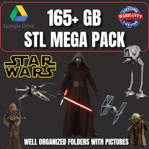 165 GB The Ultimate Star Wars STL Pack – Premium 3D Printing Collection
