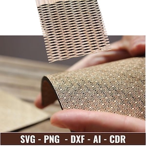 Lasergesneden levende scharnierpatronen: flexibele glowforge-stofsjabloon voor doe-het-zelvers