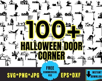 Spooky Halloween Door Corner Svg, Halloween Door Trim svg, Spooky House Svg, Halloween Home Decor, Halloween Door Hanger svg, Halloween