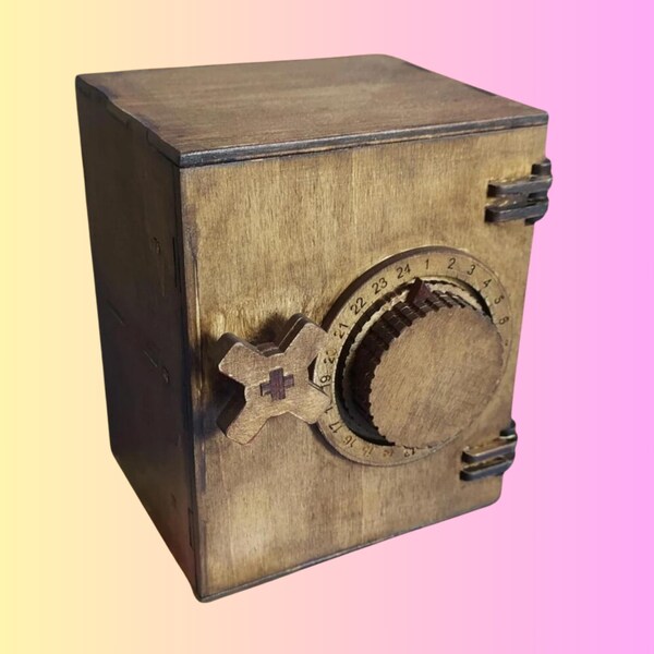 Wooden Money Box Safe with Lock - Laser Cut Files for dxf, AI, cdr, cnc Patterns - SVG, PDF Digital Download - Laser Cut Patterns