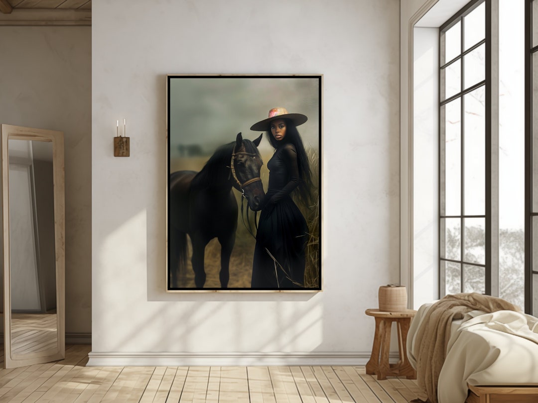Equestrian Black Woman Art, African American Art, African Art, Afro Art ...