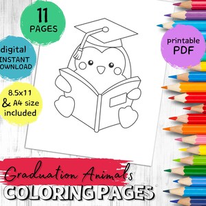 preschool graduation kids coloring pages, kindergarten graduation activity, end of year class of 2024, homeschool printable coloring book
