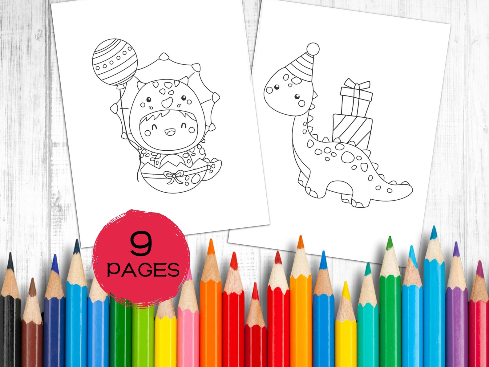 Dinosaur Birthday Coloring Pages for Kids, Happy Birthday Dinosaur