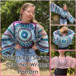Whimiscal Shrug - Crochet Written Pattern