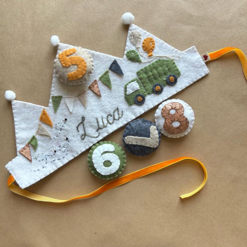 Adjustable Birthday Crown For Kids - Reusable 1st Year Party Hat Keepsake