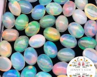 Natural Cabochon Ethiopia Opal 8x6mm Oval Shape AAA+ Quality Loose Gemstone For Jewelry Making