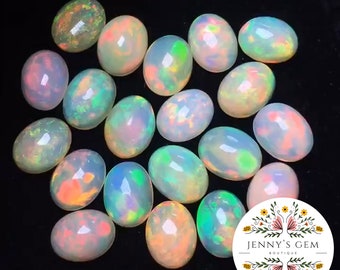 Natural Ethiopia Cabochon Opal 9x7mm Oval Shape AAA+ Quality Loose Gemstone For Jewelry Making
