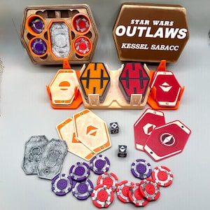 Kessel Sabacc Outlaws Exclusive Weathered ready to play full set + box (cards, tokens, dice, chips and more).