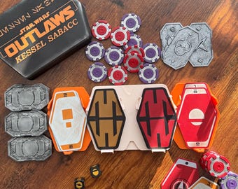 Star Wars Sabacc Card Game Set – Kessel Edition | Handmade Collector Set with Dice, Chips & Tokens | Sci-Fi Gift