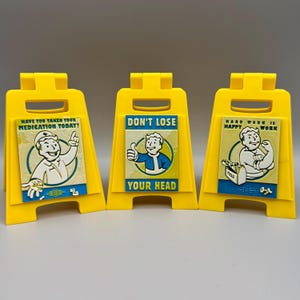 Fallout inspired Desk Warning Signs – Choose One or Collect All 3!
