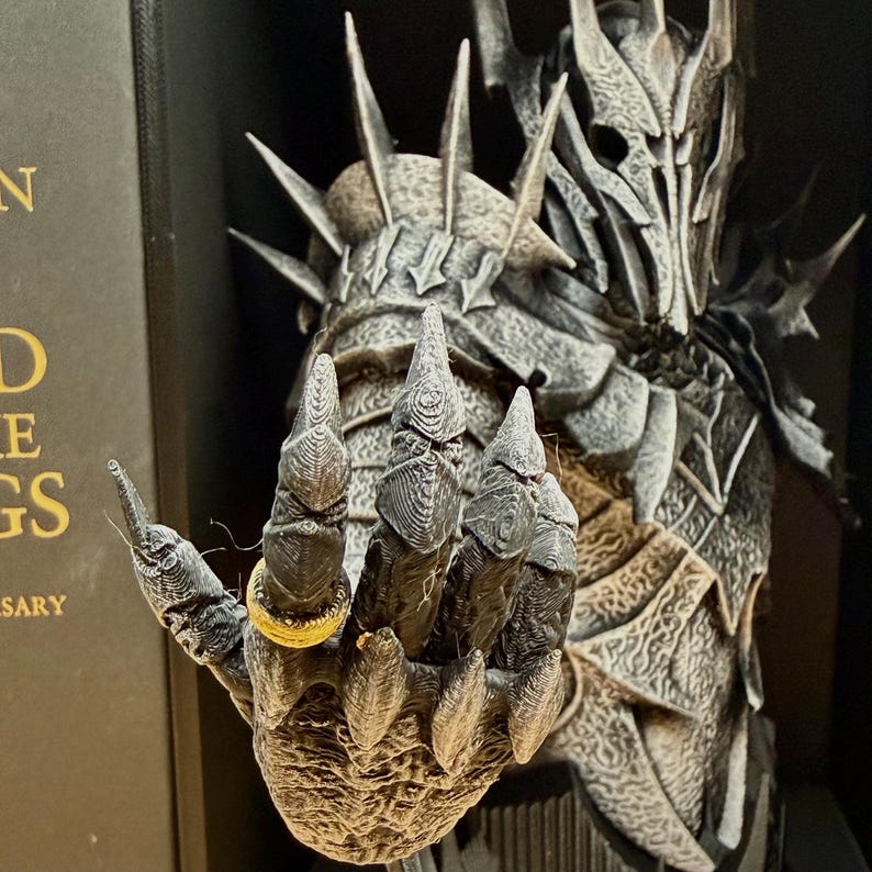 Lord of the Rings Book Nook – Gandalf, Sauron, Gimli & More | Fantasy Bookshelf Insert, Tolkien Inspired Decor Sauron