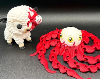 フレキシ T. オセルス テンタクル エイリアン フィギュア: 3D プリント