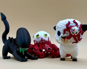 フレキシ T. オセルス テンタクル エイリアン フィギュア: 3D プリント
