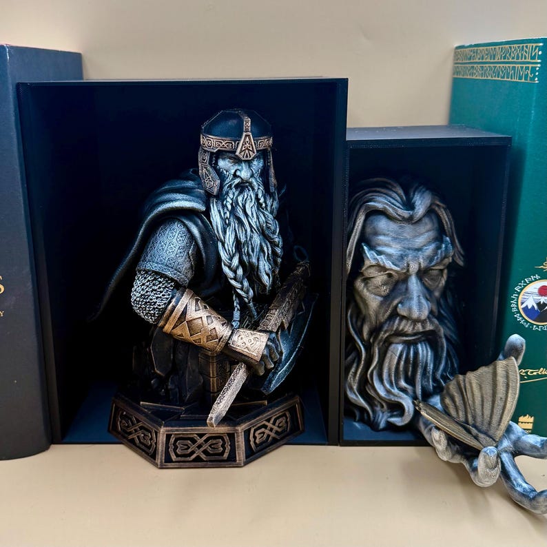 Lord of the Rings Book Nook – Gandalf, Sauron, Gimli & More | Fantasy Bookshelf Insert, Tolkien Inspired Decor image 12