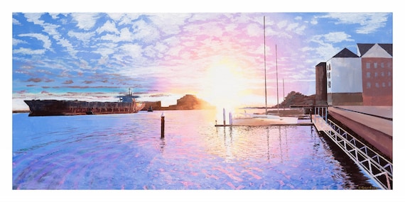 Australian Landscape Newcastle morning Digital art reproduction