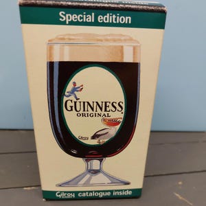 Special Edition Guinness Half Pint Glass In Original Box With Catalogue