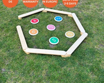 Planche d'équilibre en bois pour enfants - Équipement de jeu d'intérieur Montessori, améliore la coordination et la motricité, idée cadeau de gymnastique jouet de coordination en bois