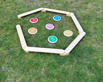 Trave di equilibrio per bambini - Legno ecologico, giocattolo Montessori - Promuove il gioco attivo - Abilità motorie Regalo unico di compleanno per bambini - Regalo ideale per bambini