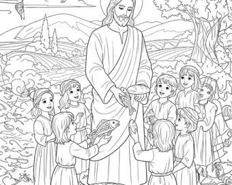 Christian Coloring Pages • Bible Scenes for Kids (Digital Download)