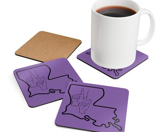 Louisiana ASL Corkwood Coaster Set