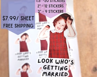 Custom Sticker Sheet, Party Favors, Custom Sticker, 21, 30 50, 60 Birthday, Bachelorette, Wedding, Graduation, Personalized, Waterproof
