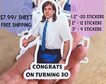 Custom Sticker Sheet, Waterproof, Party Favor, Birthday, Bachelorette, Wedding, Graduation, Sheet or Die-cut