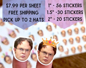 Custom Face Sticker Sheet, Party Favors, Birthday, Bachelorette, Wedding, Graduation, Personalized, Waterproof