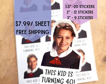 Custom Sticker Sheet, Party Favors, Custom Sticker, 21, 30 50, 60 Birthday, Bachelorette, Wedding, Graduation, Personalized, Waterproof