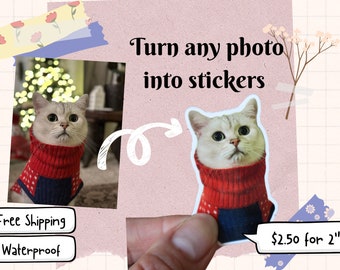 Personalized Photo Stickers, Custom Sticker, Waterproof & Scratch-resistant Stickers, Laptop, Water Bottle Sticker, Bulk Custom Sticker