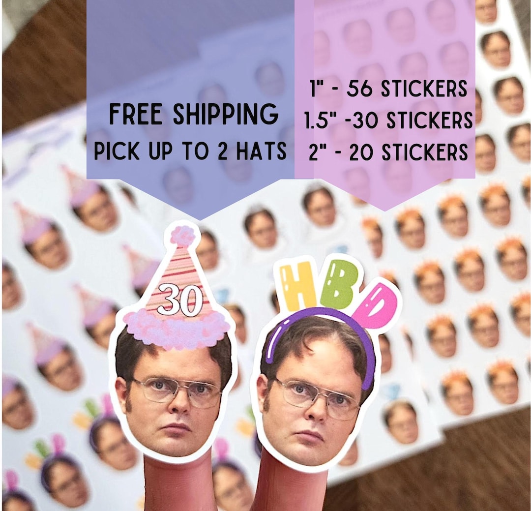 Custom Face Sticker Sheet, Waterproof, Party Favors, Birthday ...