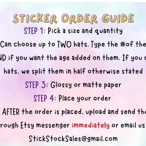 Custom Face Sticker Sheet, Waterproof, Party Favors, Birthday ...
