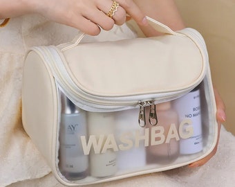 Translucent Wash Toiletry Bag , cosmetic pouch, travel makeup organizer, cosmetic bag