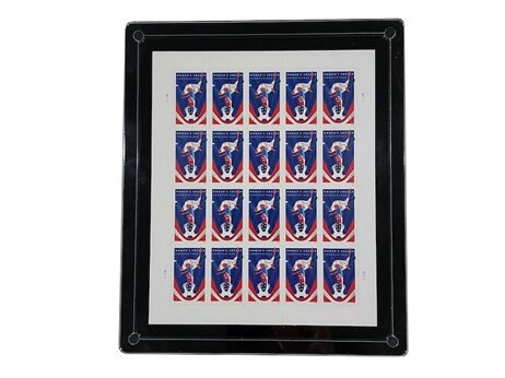 Women's Soccer Collectible Postage Stamp Framed Artwork