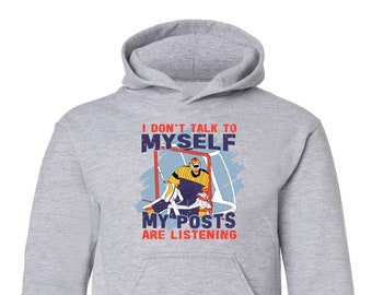My Posts Are Listening Youth Unisex Hoodie for Kids Gift for Hockey Goalie and Goaltender