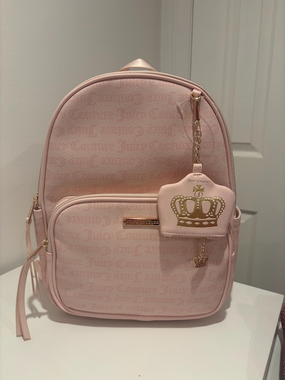 Juicy Couture Pink Backpack With Crown Keychain - Etsy Canada