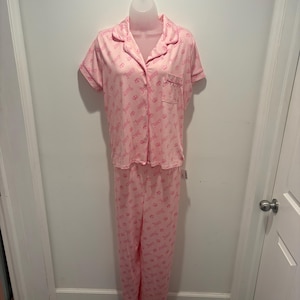 Juicy Couture Pink Crown Logo Pajama Set Size Large