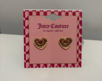 Juicy Couture Studs Set If 3 Earrings Fancy Gold Tone Ear  display picture 2