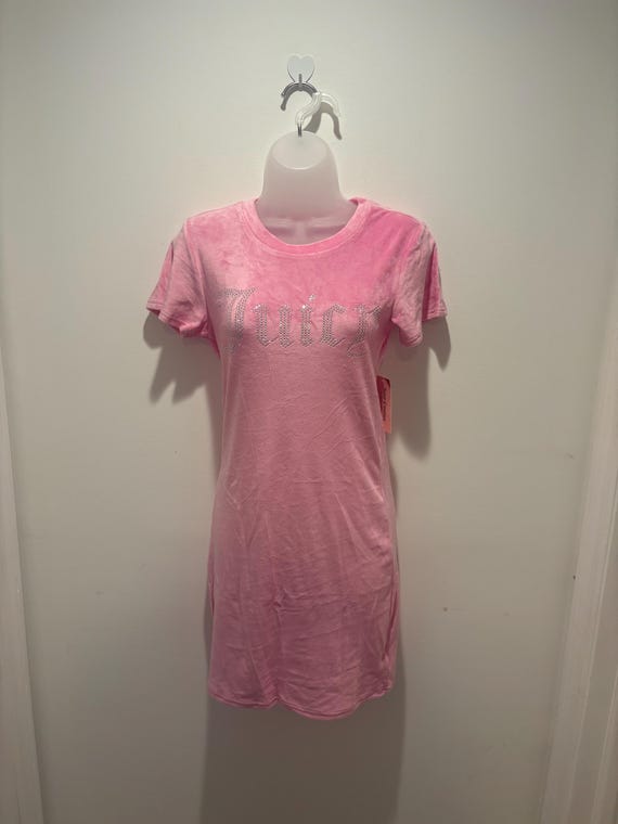 juicy pink dress Pink Big Bling Velour Strap Dress