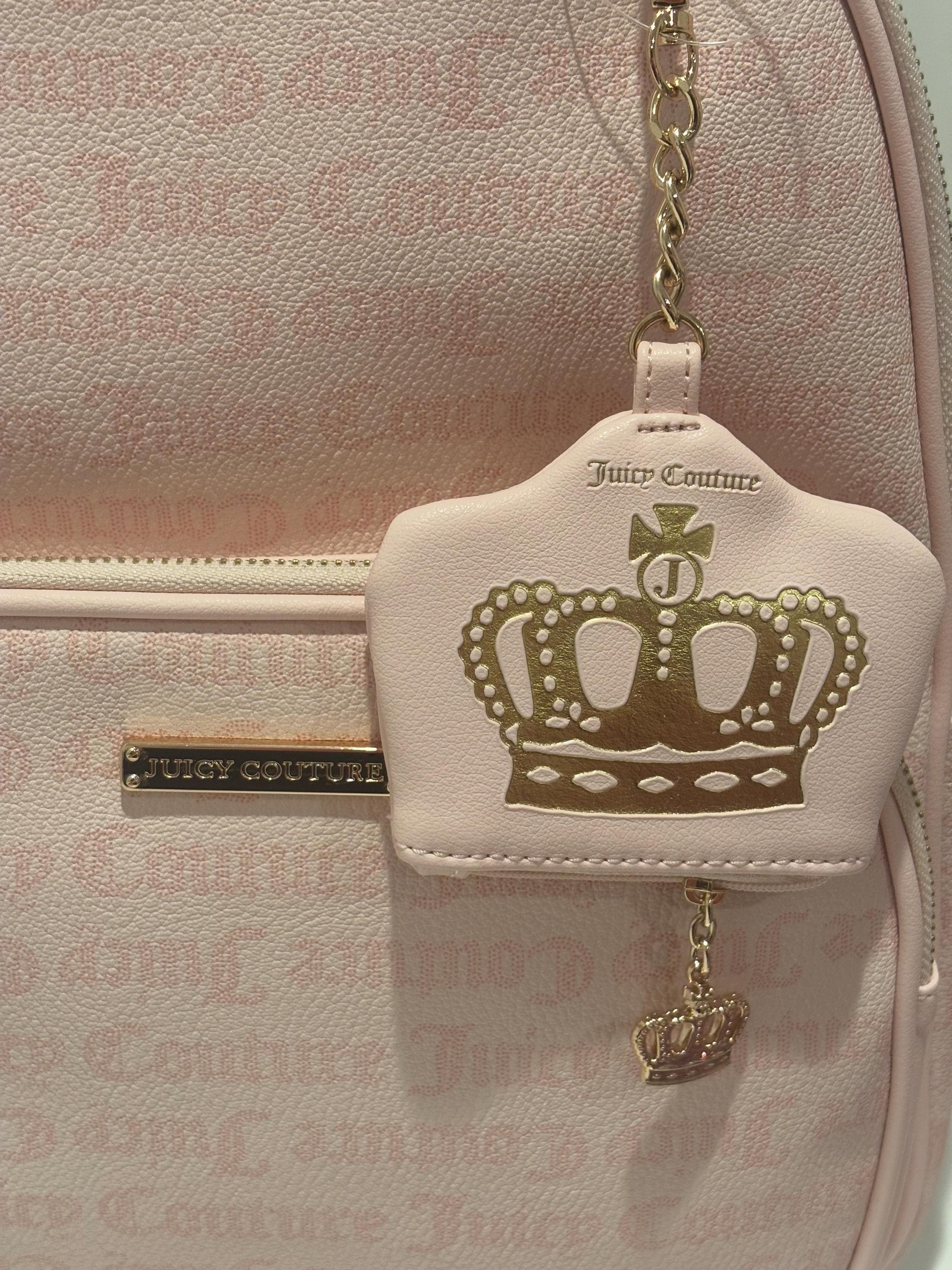 Juicy Couture Pink Backpack With Crown Keychain - Etsy