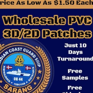 3D PVC Patch, Soft Rubber Silicone Patch, Good For Morale And Military, Custom PVC Patch