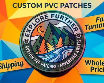 Custom 3D PVC Patch - Hook and Loop, Business Logo, Military Morale