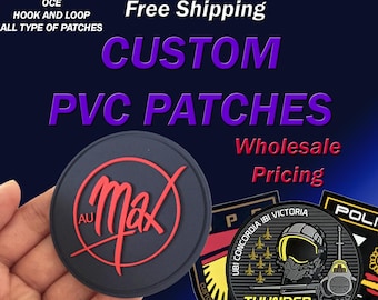 Custom Pvc Patch, 3D Rubber Silicone Patches, Custom Hook And Loop Patch, Free Shipping, Fast Turnaround Time, Wholesale Pricing,