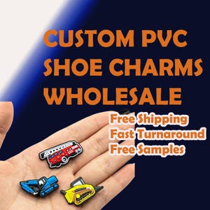 Op maat gemaakte pvc-klompbedels, op bestelling gemaakt, gratis verzending, groothandelsprijs, snelle levering